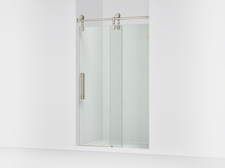 Artifacts™ 45-1/4"-46-1/4" W x 80-7/8" H sliding shower door with 3/8"-thick Crystal Clear glass