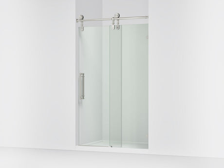 Artifacts™ 45-1/4"-46-1/4" W x 80-7/8" H sliding shower door with 3/8"-thick Crystal Clear glass