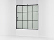 Rely® 56-5/8"-59-5/8" W x 62-1/2" H sliding bath door with 3/8"-thick Frosted glass