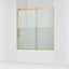 Rely® 56-5/8"-59-5/8" W x 62-1/2" H sliding bath door with 3/8"-thick Crystal Clear glass