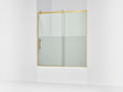 Rely® 56-5/8"-59-5/8" W x 62-1/2" H sliding bath door with 3/8"-thick Crystal Clear glass