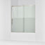 Rely® 56-5/8"-59-5/8" W x 62-1/2" H sliding bath door with 3/8"-thick Crystal Clear glass