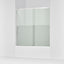 Rely® 56-5/8"-59-5/8" W x 62-1/2" H sliding bath door with 3/8"-thick Crystal Clear glass