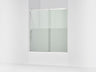 Rely® 56-5/8"-59-5/8" W x 62-1/2" H sliding bath door with 3/8"-thick Crystal Clear glass