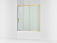 Rely® 56-5/8"-59-5/8" W x 62-1/2" H sliding bath door with 3/8"-thick Crystal Clear glass