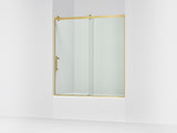 Rely® 56-5/8"-59-5/8" W x 62-1/2" H sliding bath door with 3/8"-thick Crystal Clear glass