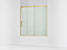 Rely® 56-5/8"-59-5/8" W x 62-1/2" H sliding bath door with 3/8"-thick Crystal Clear glass