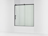 Rely® 56-5/8"-59-5/8" W x 62-1/2" H sliding bath door with 3/8"-thick Crystal Clear glass
