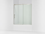 Rely® 56-5/8"-59-5/8" W x 62-1/2" H sliding bath door with 3/8"-thick Crystal Clear glass