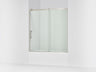 Rely® 56-5/8"-59-5/8" W x 62-1/2" H sliding bath door with 3/8"-thick Crystal Clear glass