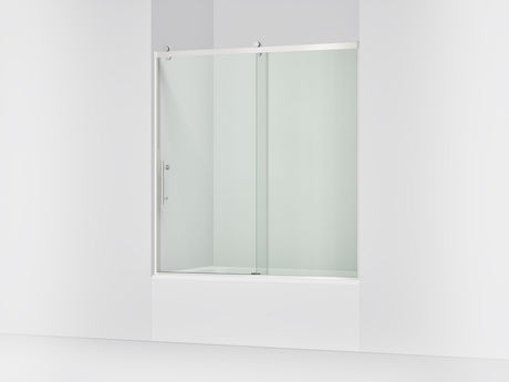 Rely® 56-5/8"-59-5/8" W x 62-1/2" H sliding bath door with 3/8"-thick Crystal Clear glass