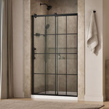 Rely® 44-5/8"-47-5/8" W x 76.99" H sliding shower door with 3/8"-thick Crystal Clear glass