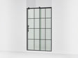 Rely® 44-5/8"-47-5/8" W x 76.99" H sliding shower door with 3/8"-thick Crystal Clear glass