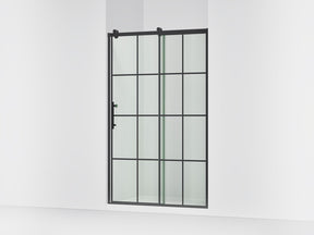 Rely® 44-5/8"-47-5/8" W x 76.99" H sliding shower door with 3/8"-thick Crystal Clear glass