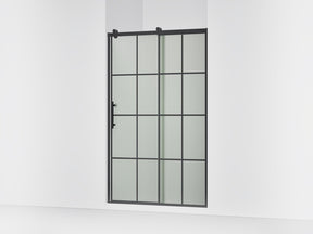 Rely® 44-5/8"-47-5/8" W x 76.99" H sliding shower door with 3/8"-thick Frosted glass