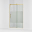 Rely® 44-5/8"-47-5/8" W x 76.99" H sliding shower door with 3/8"-thick Crystal Clear glass
