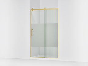Rely® 44-5/8"-47-5/8" W x 76.99" H sliding shower door with 3/8"-thick Crystal Clear glass