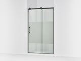 Rely® 44-5/8"-47-5/8" W x 76.99" H sliding shower door with 3/8"-thick Crystal Clear glass