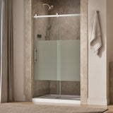 Rely® 44-5/8"-47-5/8" W x 76.99" H sliding shower door with 3/8"-thick Crystal Clear glass