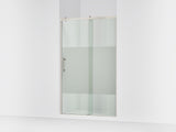 Rely® 44-5/8"-47-5/8" W x 76.99" H sliding shower door with 3/8"-thick Crystal Clear glass