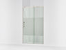 Rely® 44-5/8"-47-5/8" W x 76.99" H sliding shower door with 3/8"-thick Crystal Clear glass