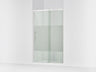 Rely® 44-5/8"-47-5/8" W x 76.99" H sliding shower door with 3/8"-thick Crystal Clear glass