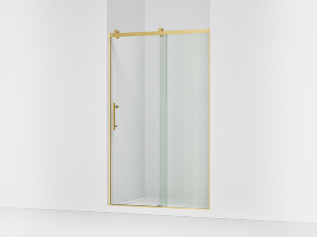 Rely® 44-5/8"-47-5/8" W x 76.99" H sliding shower door with 3/8"-thick Crystal Clear glass