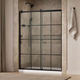 Rely® 56-5/8"-59-5/8" W x 76.99" H sliding shower door with 3/8"-thick Crystal Clear glass