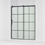 Rely® 56-5/8"-59-5/8" W x 76.99" H sliding shower door with 3/8"-thick Crystal Clear glass