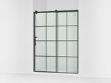 Rely® 56-5/8"-59-5/8" W x 76.99" H sliding shower door with 3/8"-thick Crystal Clear glass