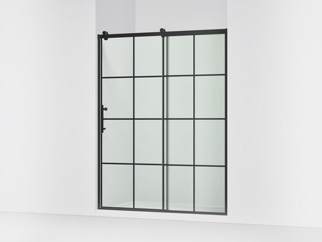 Rely® 56-5/8"-59-5/8" W x 76.99" H sliding shower door with 3/8"-thick Crystal Clear glass