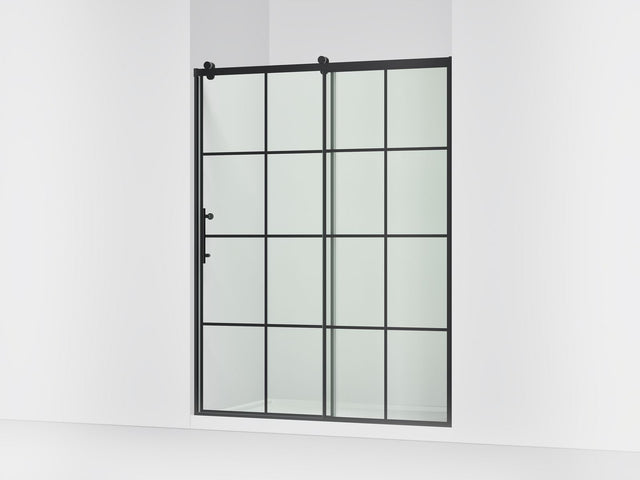 Rely® 56-5/8"-59-5/8" W x 76.99" H sliding shower door with 3/8"-thick Crystal Clear glass