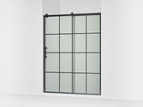 Rely® 56-5/8"-59-5/8" W x 76.99" H sliding shower door with 3/8"-thick Frosted glass