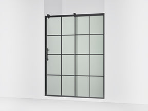 Rely® 56-5/8"-59-5/8" W x 76.99" H sliding shower door with 3/8"-thick Frosted glass