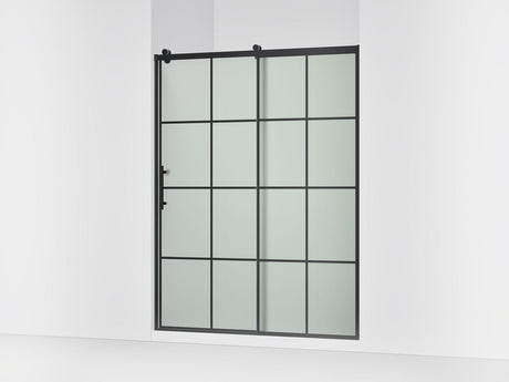 Rely® 56-5/8"-59-5/8" W x 76.99" H sliding shower door with 3/8"-thick Frosted glass