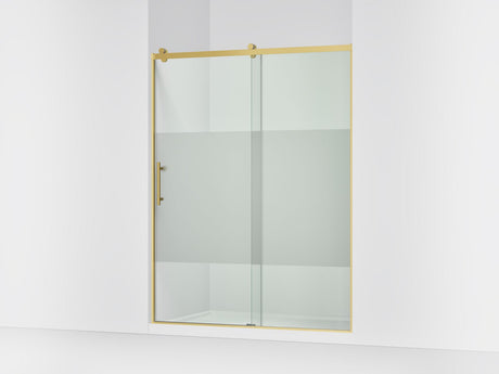Rely® 56-5/8"-59-5/8" W x 76.99" H sliding shower door with 3/8"-thick Crystal Clear glass