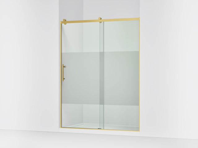 Rely® 56-5/8"-59-5/8" W x 76.99" H sliding shower door with 3/8"-thick Crystal Clear glass
