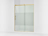 Rely® 56-5/8"-59-5/8" W x 76.99" H sliding shower door with 3/8"-thick Crystal Clear glass