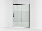 Rely® 56-5/8"-59-5/8" W x 76.99" H sliding shower door with 3/8"-thick Crystal Clear glass