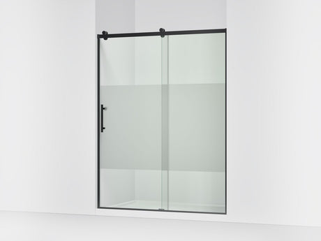Rely® 56-5/8"-59-5/8" W x 76.99" H sliding shower door with 3/8"-thick Crystal Clear glass