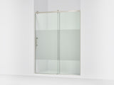 Rely® 56-5/8"-59-5/8" W x 76.99" H sliding shower door with 3/8"-thick Crystal Clear glass