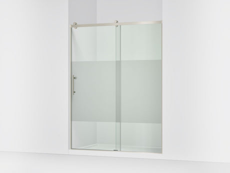 Rely® 56-5/8"-59-5/8" W x 76.99" H sliding shower door with 3/8"-thick Crystal Clear glass