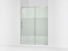 Rely® 56-5/8"-59-5/8" W x 76.99" H sliding shower door with 3/8"-thick Crystal Clear glass