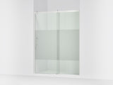 Rely® 56-5/8"-59-5/8" W x 76.99" H sliding shower door with 3/8"-thick Crystal Clear glass
