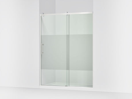 Rely® 56-5/8"-59-5/8" W x 76.99" H sliding shower door with 3/8"-thick Crystal Clear glass