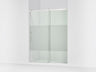 Rely® 56-5/8"-59-5/8" W x 76.99" H sliding shower door with 3/8"-thick Crystal Clear glass