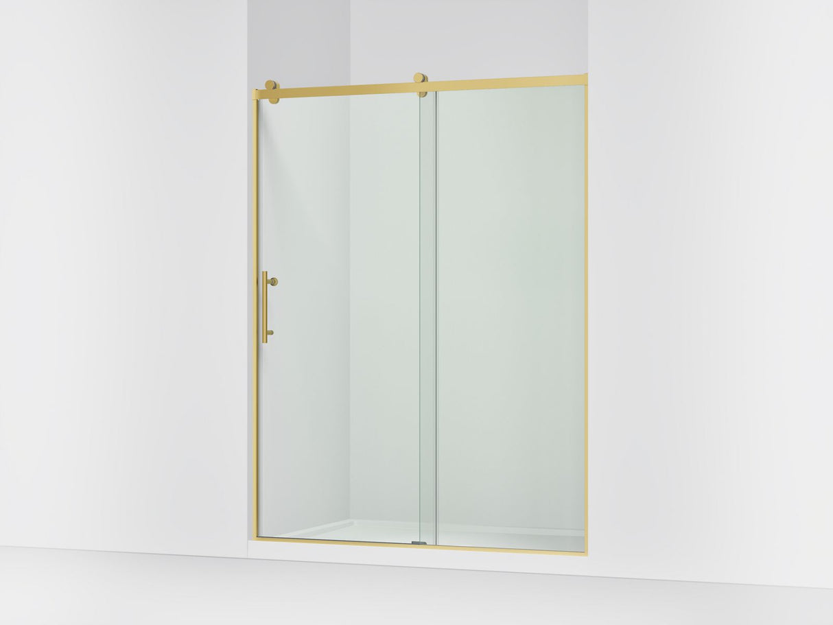 Rely® 56-5/8"-59-5/8" W x 76.99" H sliding shower door with 3/8"-thick Crystal Clear glass