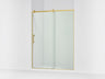 Rely® 56-5/8"-59-5/8" W x 76.99" H sliding shower door with 3/8"-thick Crystal Clear glass