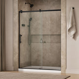 Rely® 56-5/8"-59-5/8" W x 76.99" H sliding shower door with 3/8"-thick Crystal Clear glass