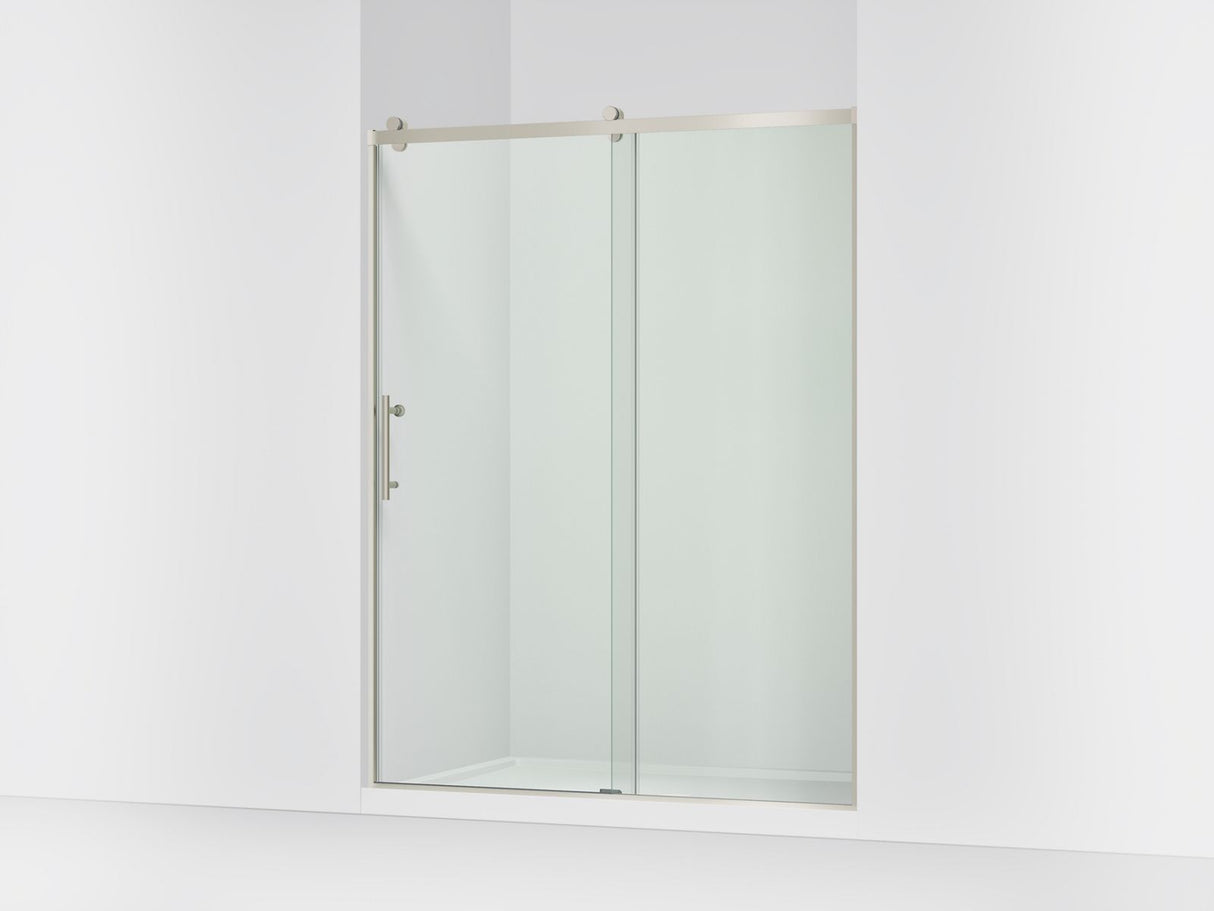 Rely® 56-5/8"-59-5/8" W x 76.99" H sliding shower door with 3/8"-thick Crystal Clear glass